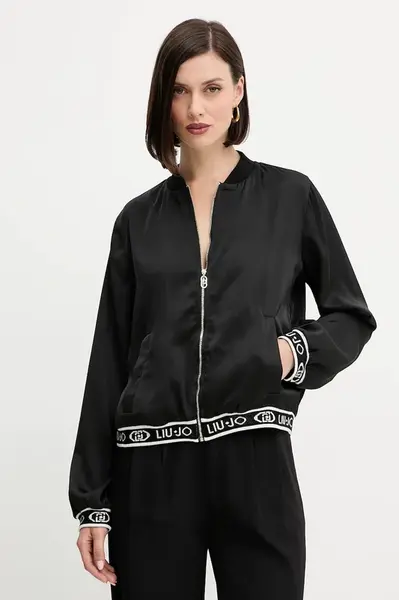 Mikina Liu Jo dámská, černá barva, hladká, TF5191.T004A