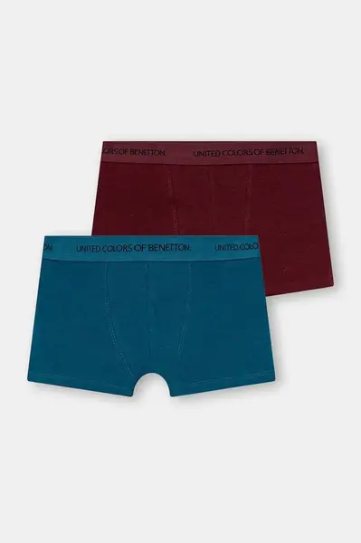 Dětské boxerky United Colors of Benetton 2-pack modrá barva, 3OP80X230