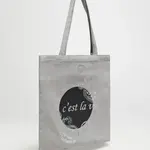 Marisse Gray Printed Shopper Bag