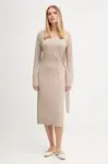 Šaty Gaudi béžová barva, maxi, 521FD13001