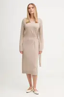 Šaty Gaudi béžová barva, maxi, 521FD13001
