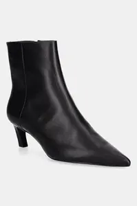Kožené kotníkové boty Calvin Klein ESS KITTEN HEEL ANKLE BOOT