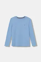 Dětské bavlněné tričko s dlouhým rukávem Tommy Hilfiger 2-pack modrá barva, UK0UK00077