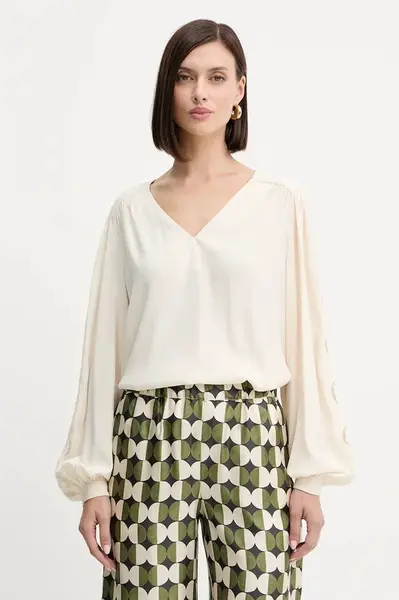 Halenka Twinset dámská, béžová barva, s aplikací, 252TP2151