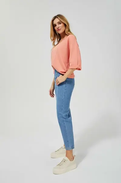 Marisse High-Waisted Slouchy Jeans L-Je-3415 Blue