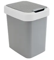Odpadkový koš 25lt - 33.4x25.6x46h – šedá/bílá fbw-25