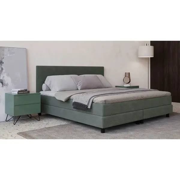 MID.YOU AMERICKÁ POSTEL, 140/200 cm, světle zelená