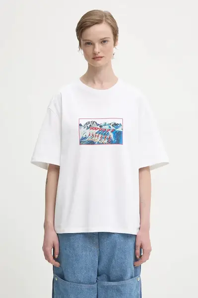 Bavlnené tričko Fiorucci Winter Waterskiing Print Boxy