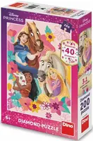 Puzzle PRINCEZNY SE ZVÍŘÁTKY 200 dílků diamond - -