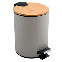 Spirella Spirella pedálový odpadkový kôš adonis šedohnedá oceľ bambusové veko 3 l 10.00005