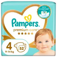 PAMPERS Premium Care plenky vel. 4, 9-14 kg, 52 ks