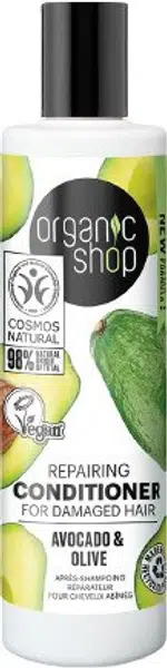 ORGANIC SHOP Regenerační kondicionér pro poškozené vlasy Avokádo a olivy 280 ml