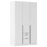 Rauch Möbel ŠATNÍ SKŘÍŇ S OTOČNÝMI DVEŘMI, bílá, tmavě šedá, 136/229/54 cm