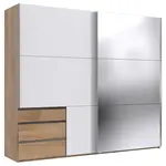 MID.YOU SKŘÍŇ S POSOUVACÍMI DVEŘMI, bílá, barvy dubu, 250/216/65 cm