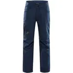 ALPINE PRO FIRSTO Detské softshellové nohavice, tmavo modrá, veľkosť 104-110