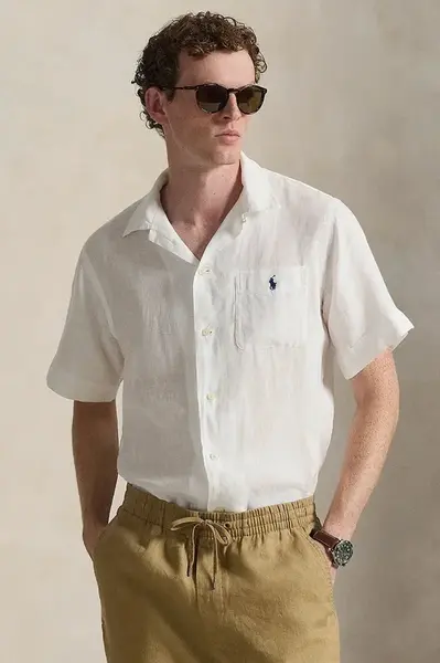 Lněná košile Polo Ralph Lauren