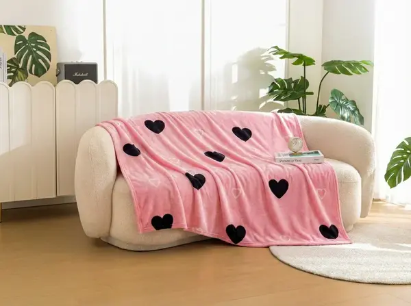 Mikroplyšová deka CORAZON, ružová Rozmer: 160 x 200 cm