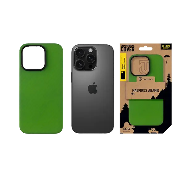 Zadní kryt Tactical MagForce Aramid pro Apple iPhone 16 Pro, green toad