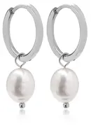 Troli Půvabné ocelové náušnice s pravými perlami 2v1 VAAXF340S