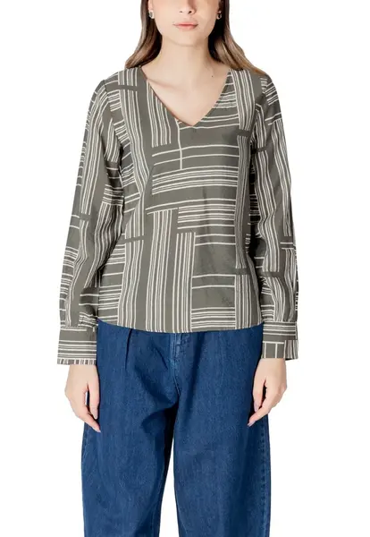 Vzorovaná blúzka s dlhými rukávmi