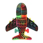 Duhové škrabací obrázky Dopravní prostředky 8 ks