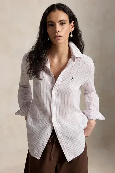 Lněná košile Polo Ralph Lauren