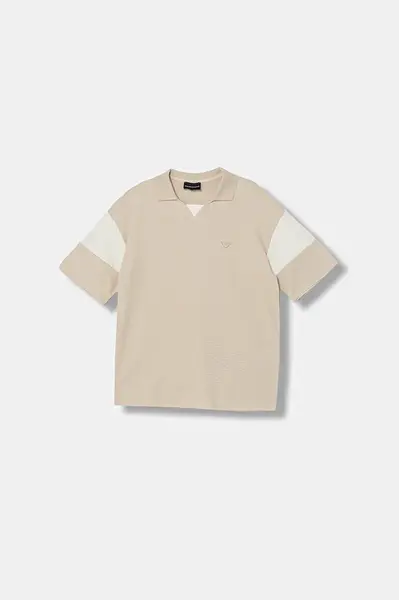 Dětské bavlněné polo tričko Emporio Armani