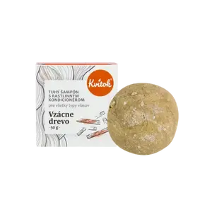 KVITOK Tuhý šampon s kondicionérem pro tmavé vlasy Vzácné dřevo XXL 50 g