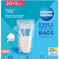 CANPOL BABIES Sáčky k uchovávání odsátého mléka 150 ml 20 ks