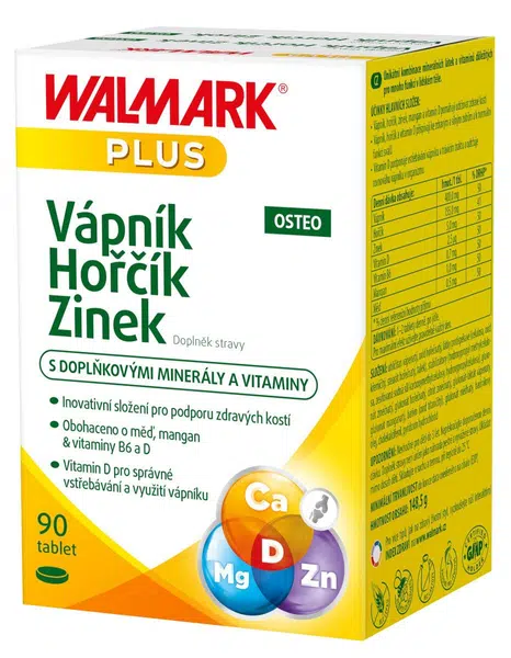 WALMARK Vápník Hořčík Zinek Osteo 90 tablet