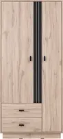Šatní skříň AllMo AL1 Barva korpusu + barva dveří: Dub Estena + Antracit