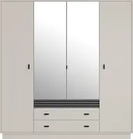 Šatní skříň AllMo AL16 Barva korpusu + barva dveří: Kašmír + Antracit