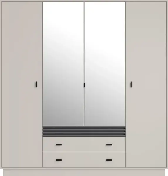 Šatní skříň AllMo AL16 Barva korpusu + barva dveří: Kašmír + Antracit