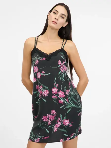 Black women's satin nightgown ORSAY - Women's