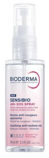 BIODERMA Sensibio AR+ SOS sprej pre rýchlu úľavu pleti so sklonom k ​​začervenaniu a rosaceou 70 ml