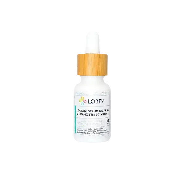 LOBEY Lokální sérum na akné s okamžitým účinkem 15 ml