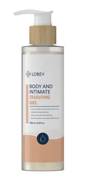 LOBEY Gel na holení pro tělo a intimní partie 200 ml