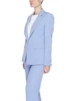 Dámský modrý kalhotový kostým