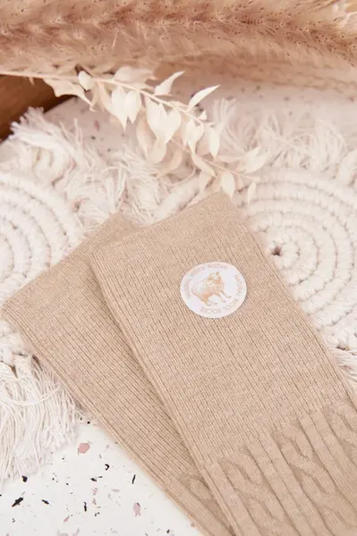 Dámské vlněné ponožky Aura.via béžové