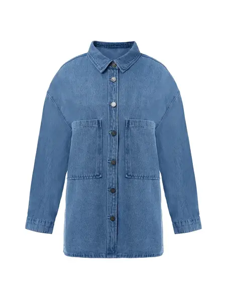 Imily Bela Prechodná bunda  modrá denim