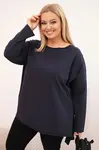 Plus Size asymetrická halenka s dlouhým rukávem