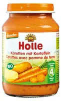 HOLLE Bio dětská přesnídávka Mrkev a brambor 190 g