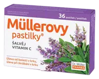 DR.MULLER Müllerovy pastilky šalvěj, vitamin C 36 ks