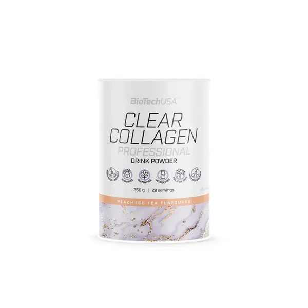 BioTech USA Clear Collagen Professional 350 g broskvový ledový čaj