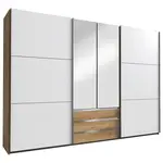 MID.YOU SKŘÍŇ S POSOUVACÍMI DVEŘMI, barvy stříbra, bílá, barvy dubu, 300/216/65 cm