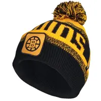 FANATICS BOSTON BRUINS THRIVE CUFFED POM BEANIE Čepice, černá, velikost