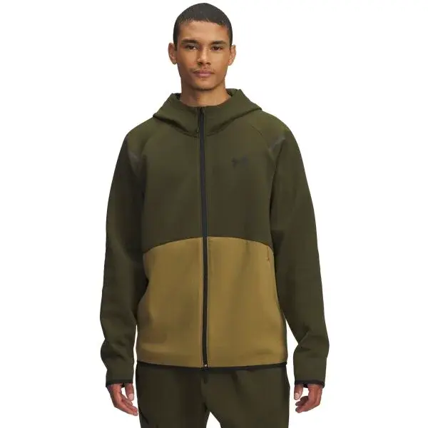 Under Armour UNSTOPPABLE FLEECE Pánská mikina, khaki, velikost M
