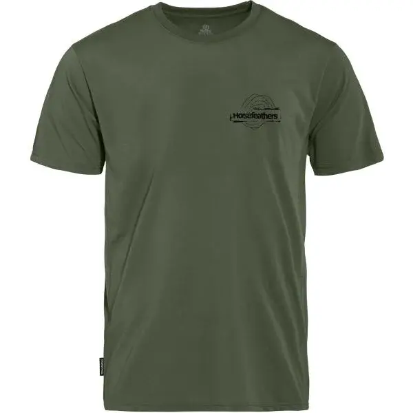 Horsefeathers SHANK Pánské tričko, tmavě zelená, velikost