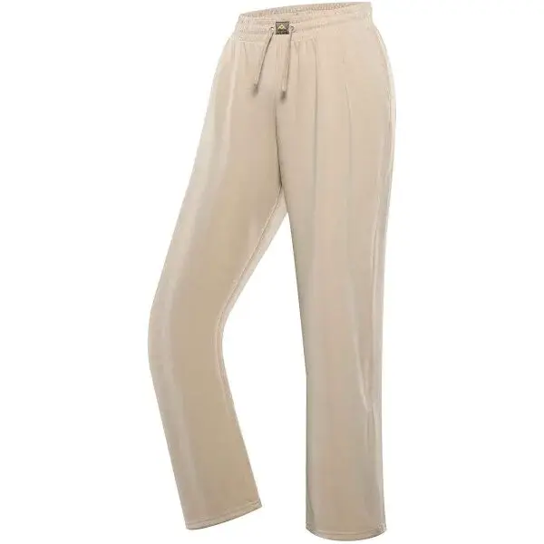 NAX LACERA Dámské teplákové kalhoty, béžová, velikost