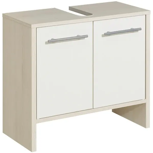 Carryhome SKŘÍŇKA POD UMYVADLO, bílá, barvy pinie, 62,0/54,3/28,0 cm